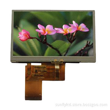 4.3-inch (480 x 272-pixel, 40 Pin )TFT LCD Display Module with Resistive Touch Panel